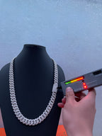 925 Silver Miami Baguette Chain