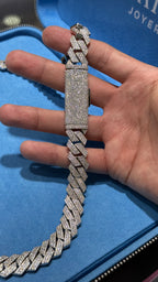 Cadena Miami Moissanita Plata.925