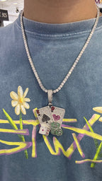 Dije Cartas Moissanita Plata.925