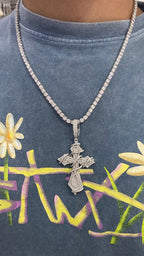 Dije CruzEsp Moissanita Plata.925