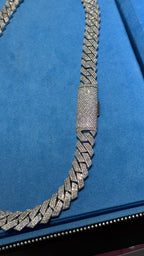 Cadena Miami Moissanita Plata.925