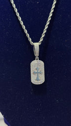 Dije Cruz Moissanita Plata.925