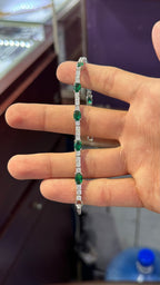 Pulso Corte Esmeralda Plata.925