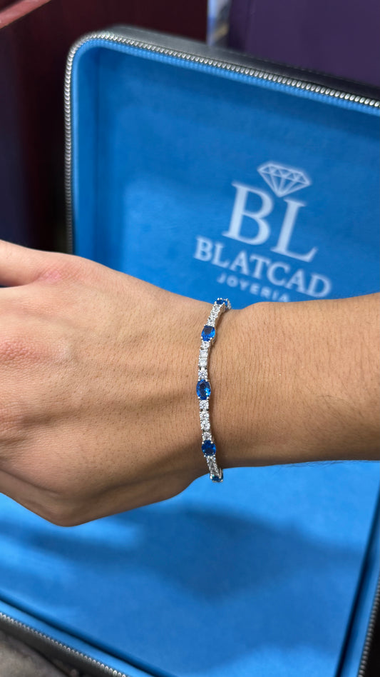 Pulso Corte Esmeralda Plata.925