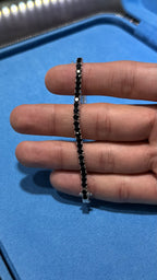 Pulso Tennis Black Plata.925