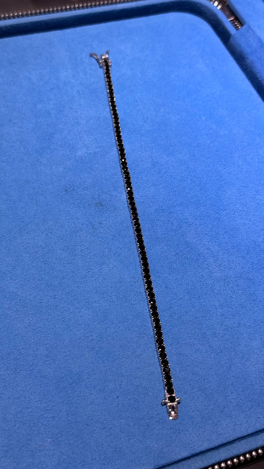 Pulso Tennis Black Plata.925