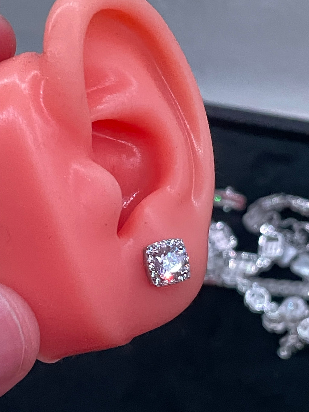 Aretes Cuadrados Plata.925