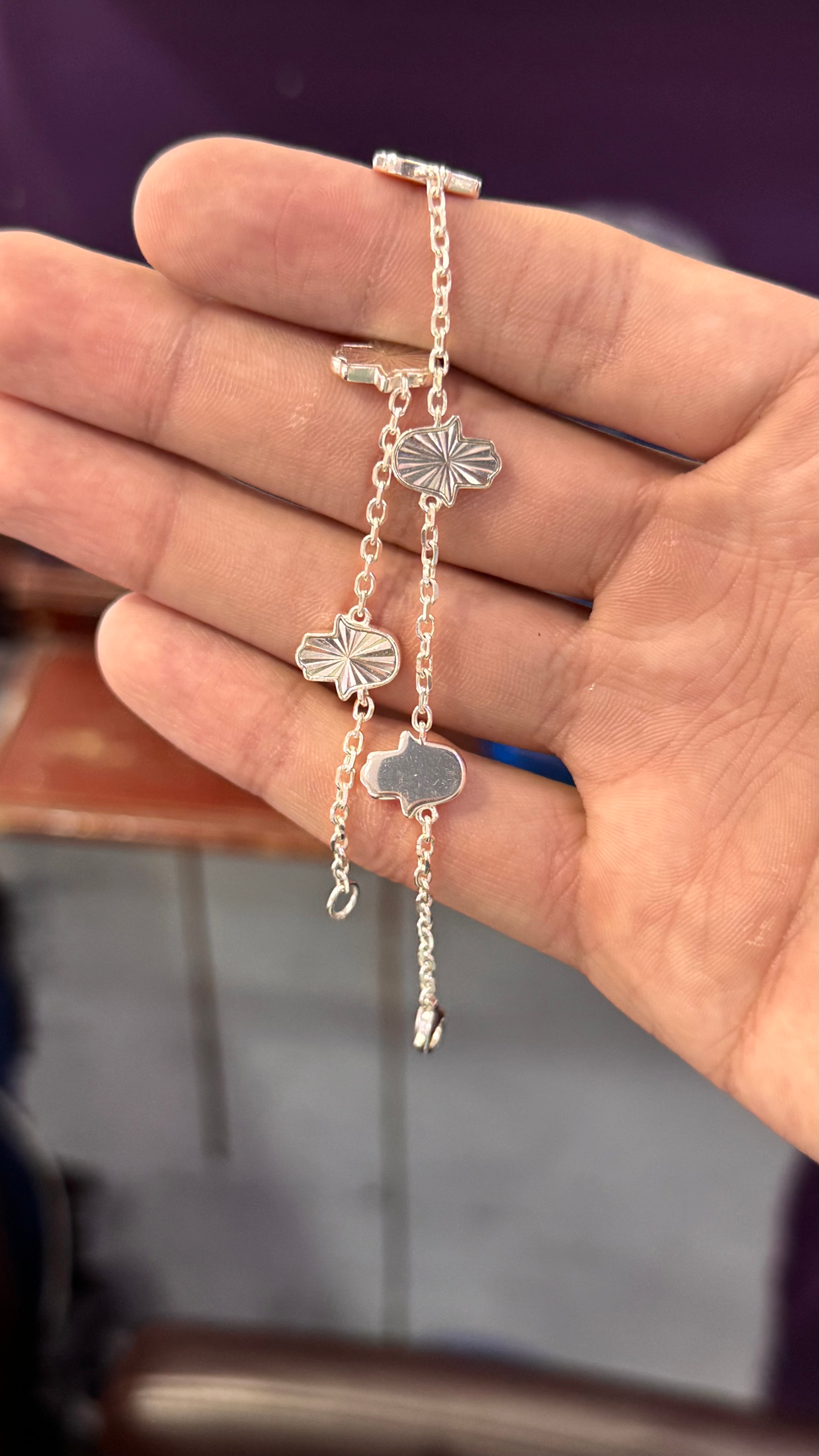 Pulso Mano D Fátima Plata.925