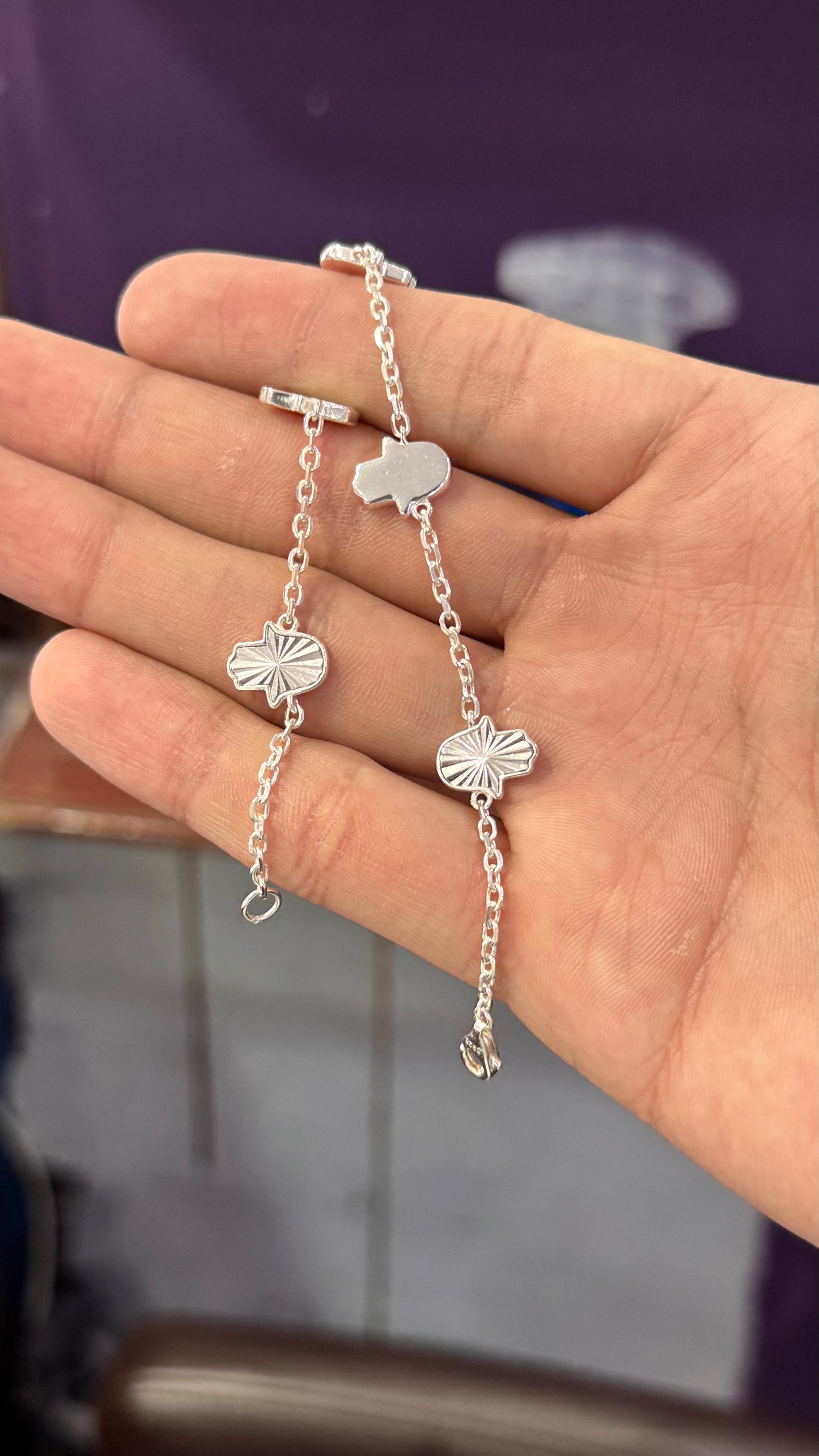 Pulso Mano D Fátima Plata.925