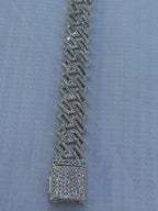 Silver baguette bracelet.925
