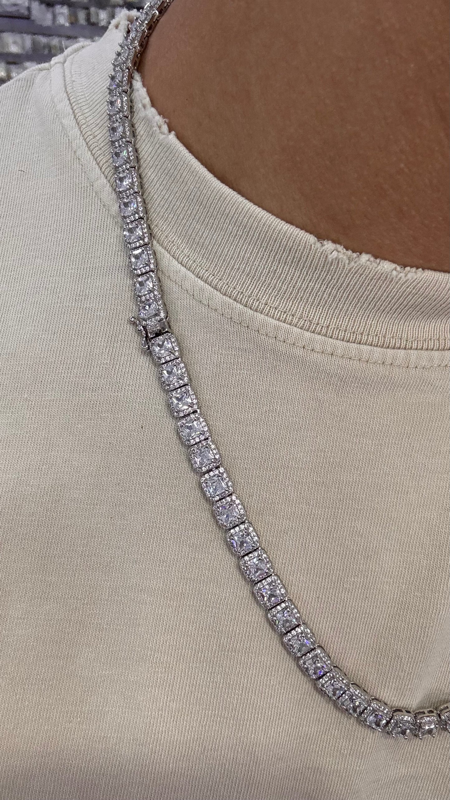 Cadena cuadrada Plata.925