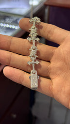 Pulso CrucSpin Moissanita Plata.925