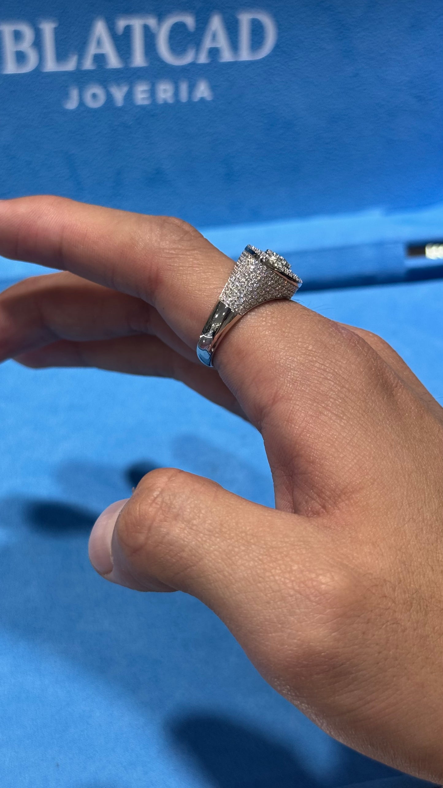 Anillo Ojo Moissanita Plata.925