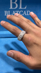 Anillo Cuadrado Moissanita Plata.925