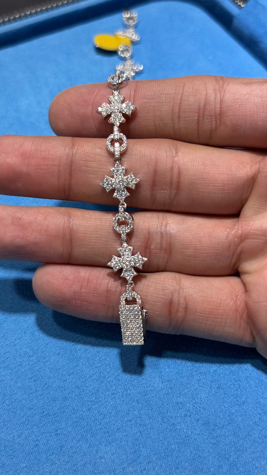 Pulso Copos Nieve Moissanita Plata.925