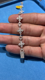 Pulso Copos Nieve Moissanita Plata.925