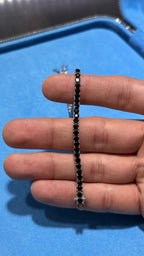 Pulso Tennis Black Plata.925