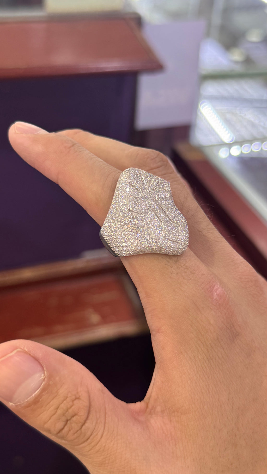 Anillo Cruz Moissanita Plata.925