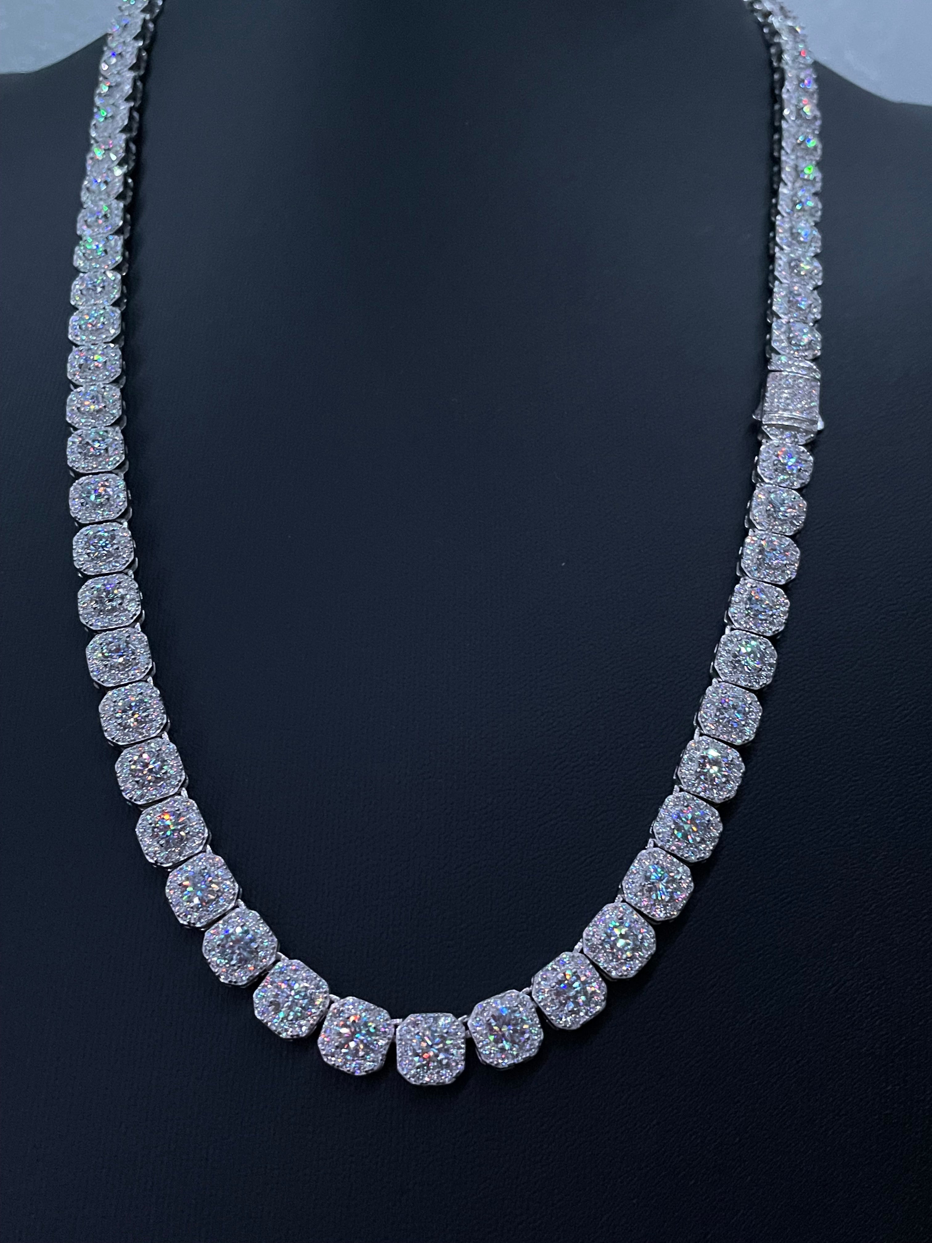 Cadena Tipo Tennis Moissanite