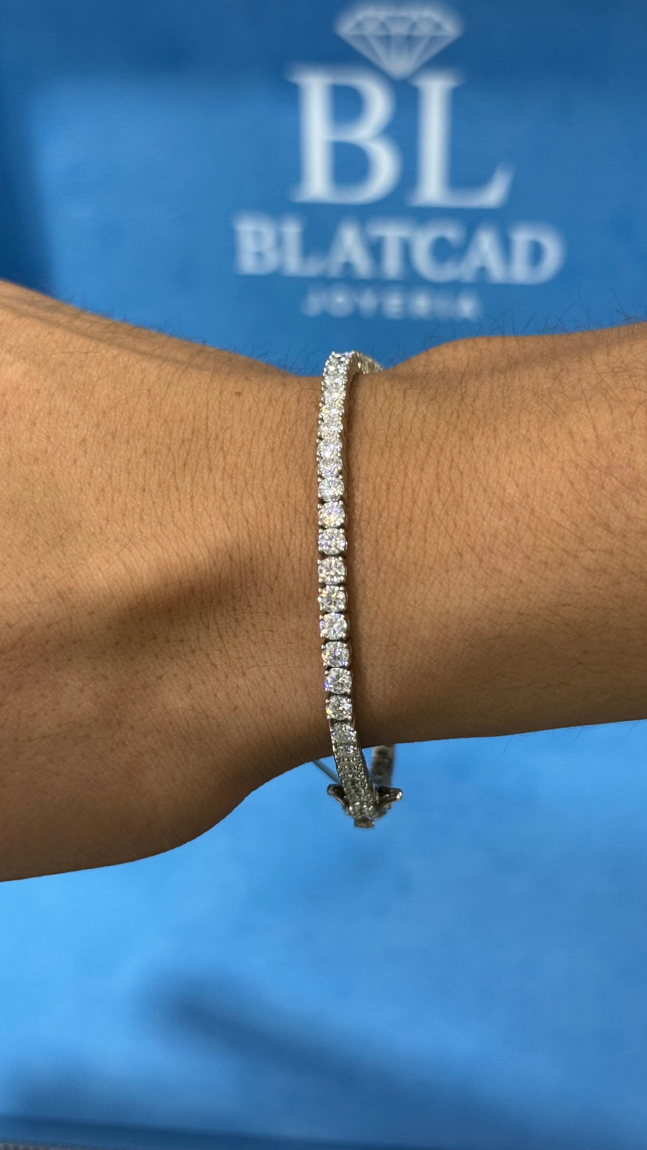 Pulso Tennis Moissanite Plata.925