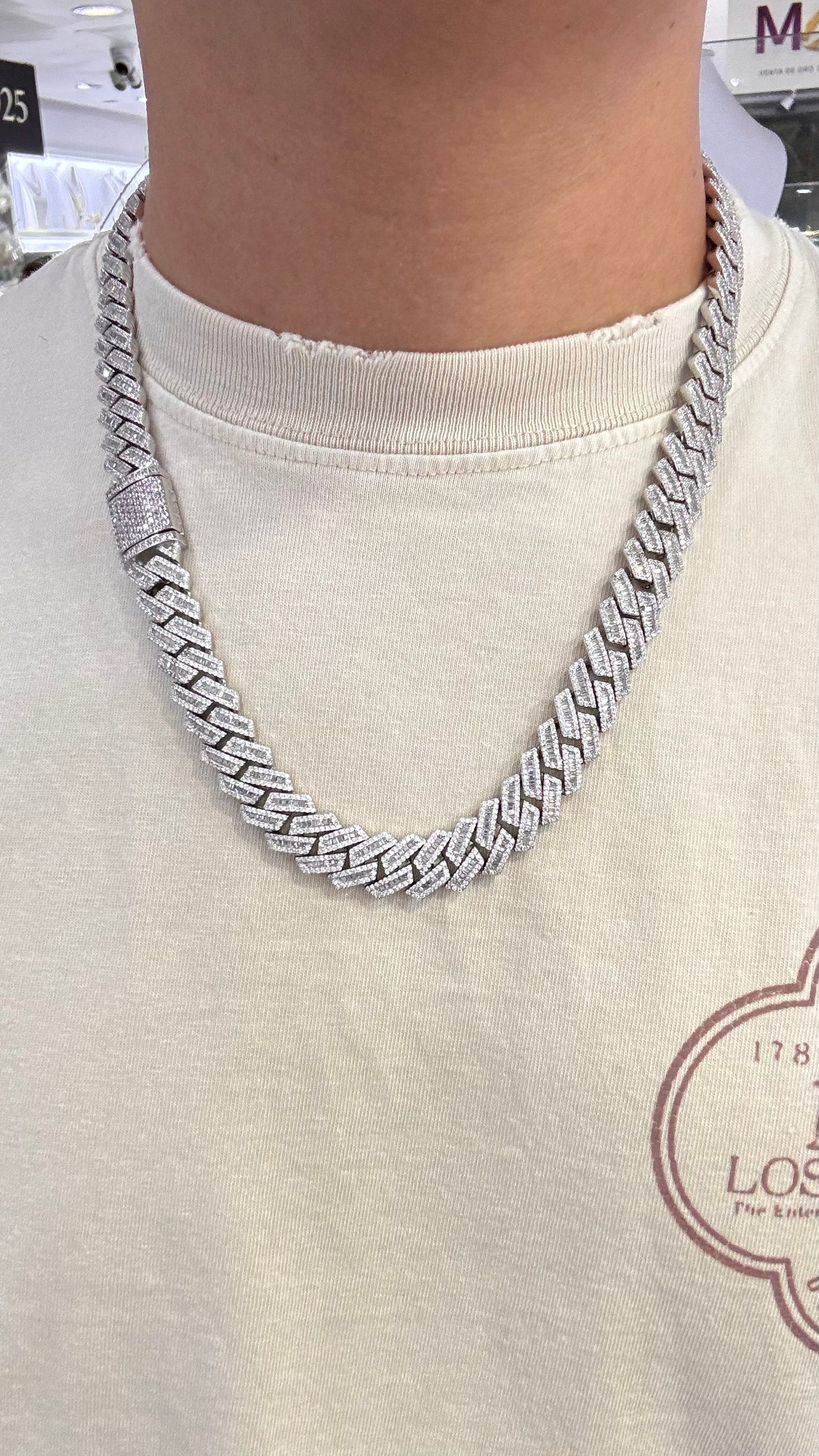 Cadena baguette Plata.925