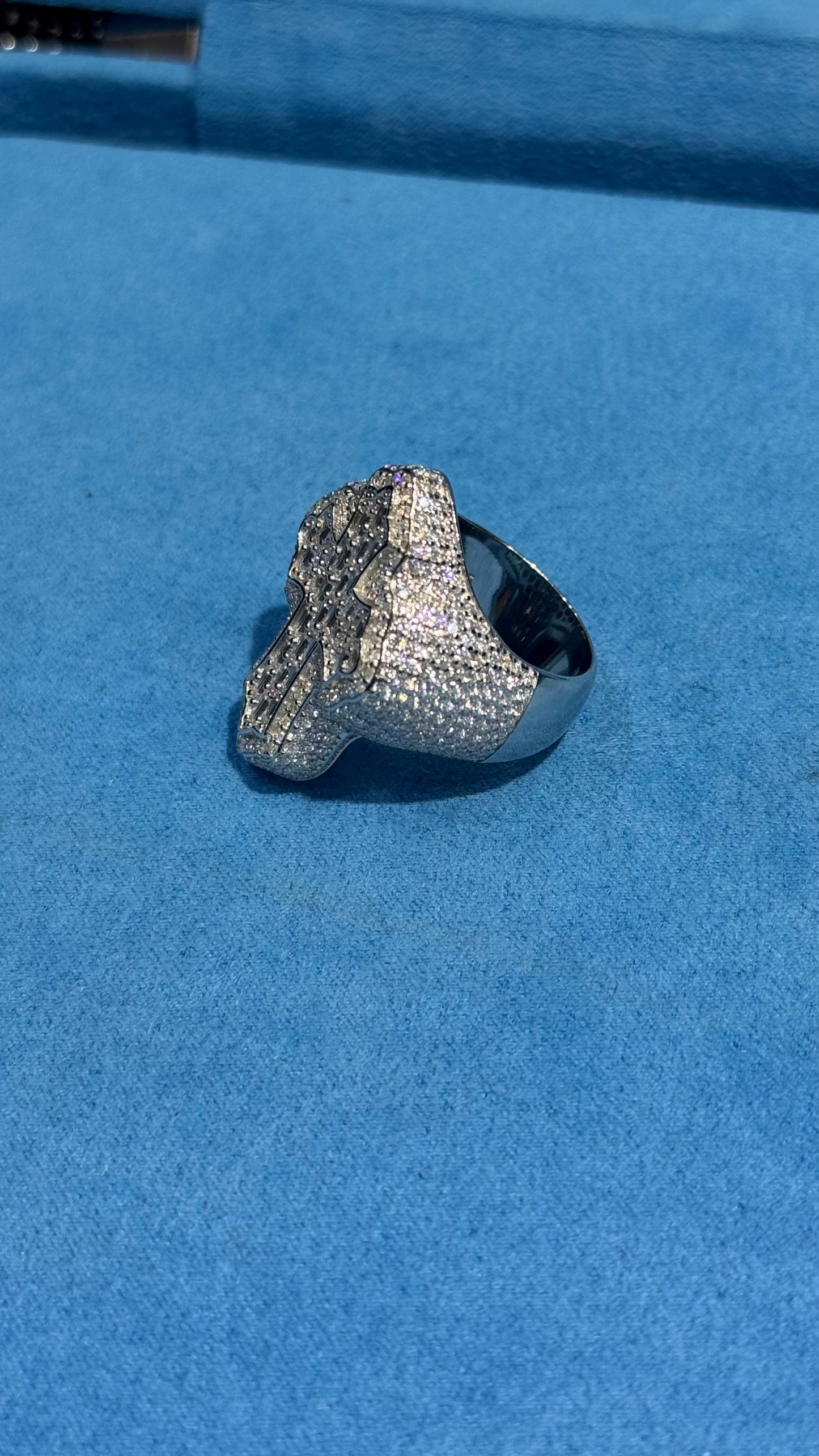 Anillos Cruz Moissanita Plata.925