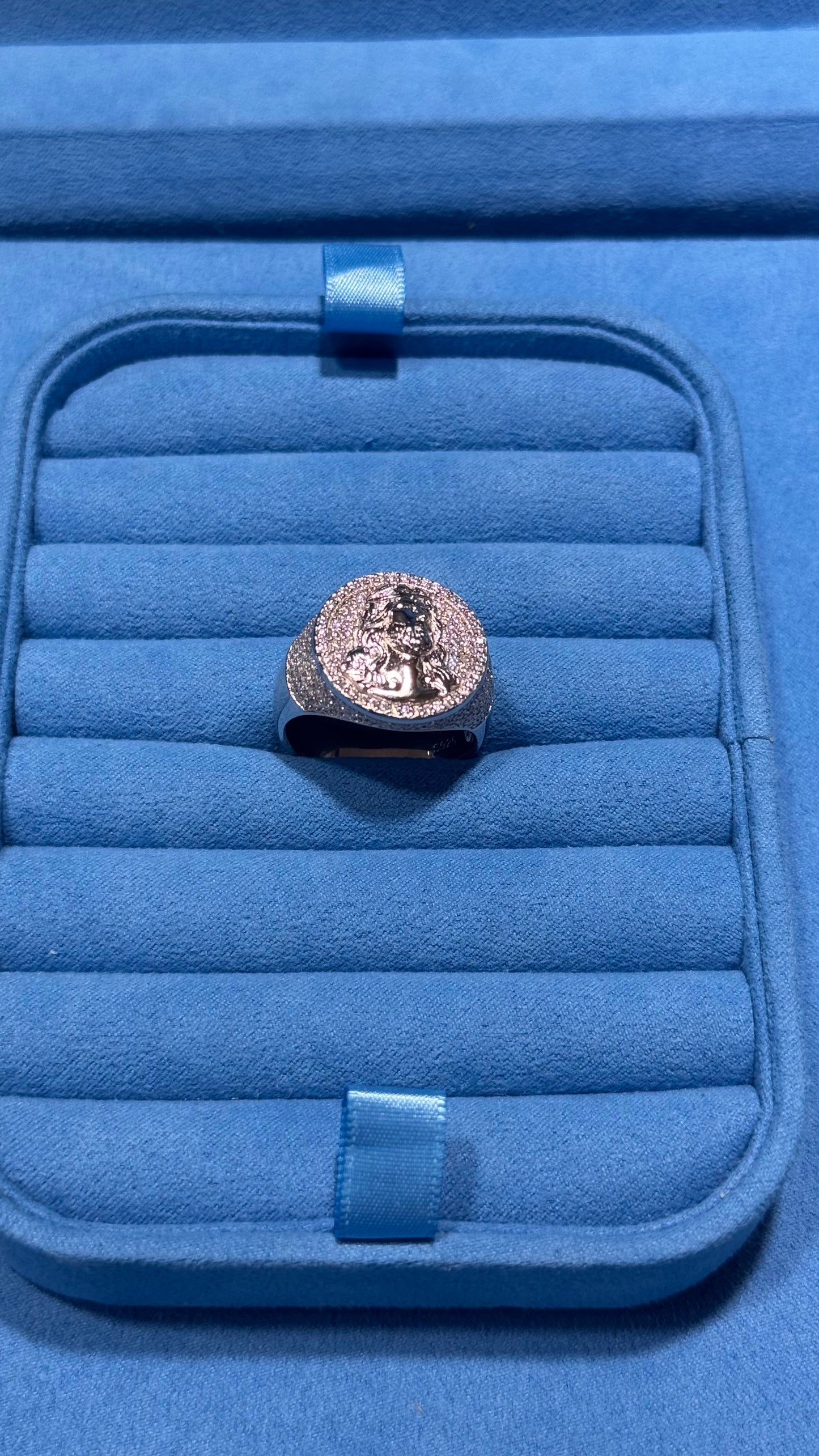 Anilo Cristo Moissanita Plata.925