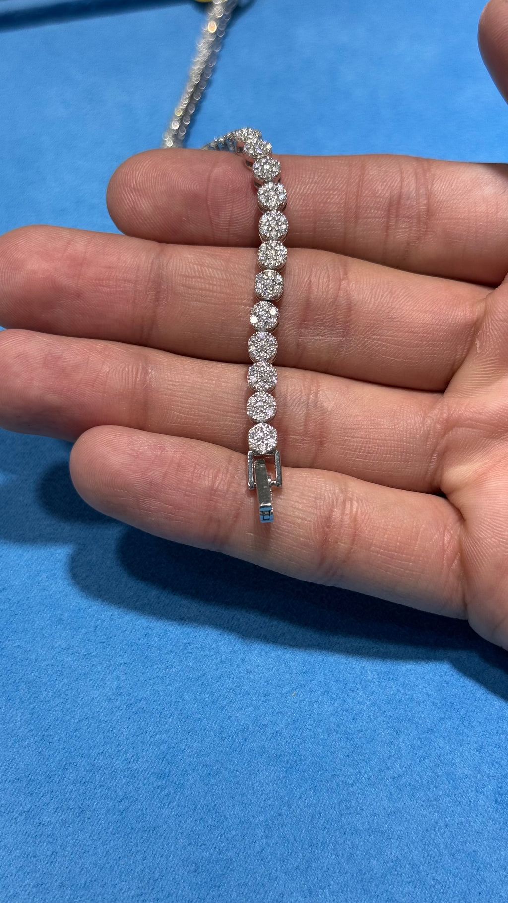 Pulso Circular Moissanita Plata.925