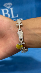 Pulso CrucSpin Moissanita Plata.925