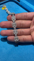 Pulso CuadrFlw Moissanita Plata.925