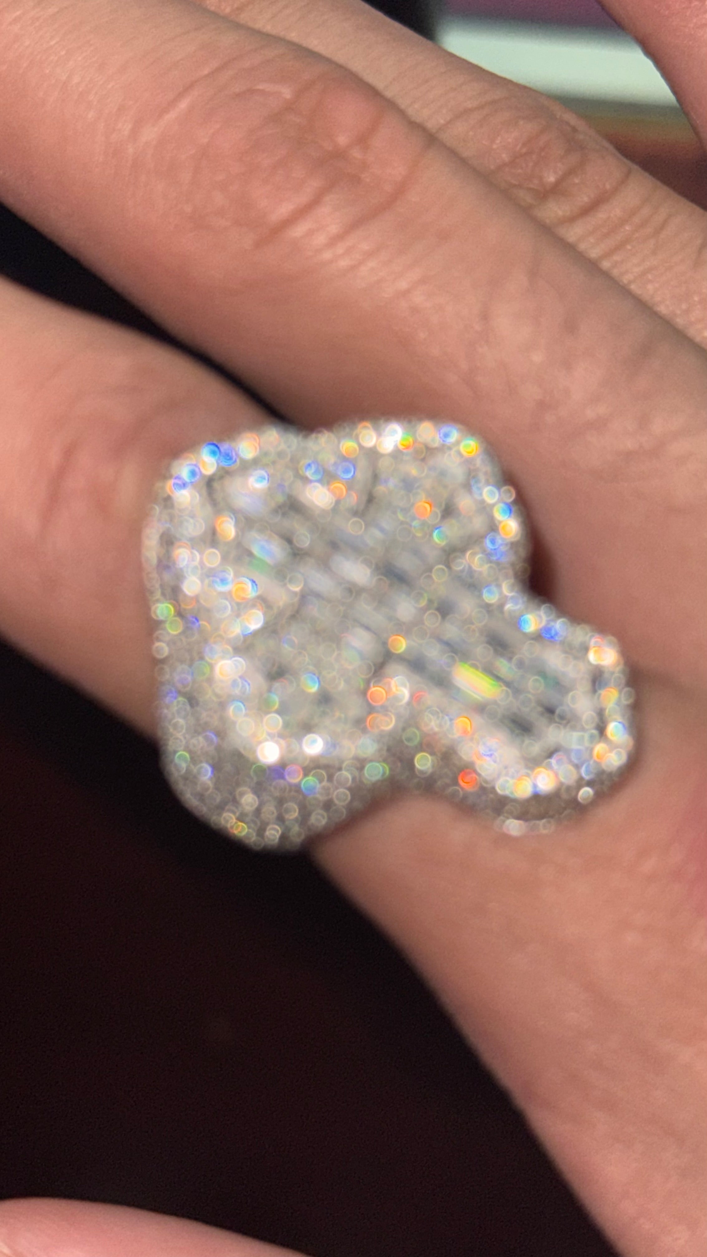 Anillos Cruz Moissanita Plata.925