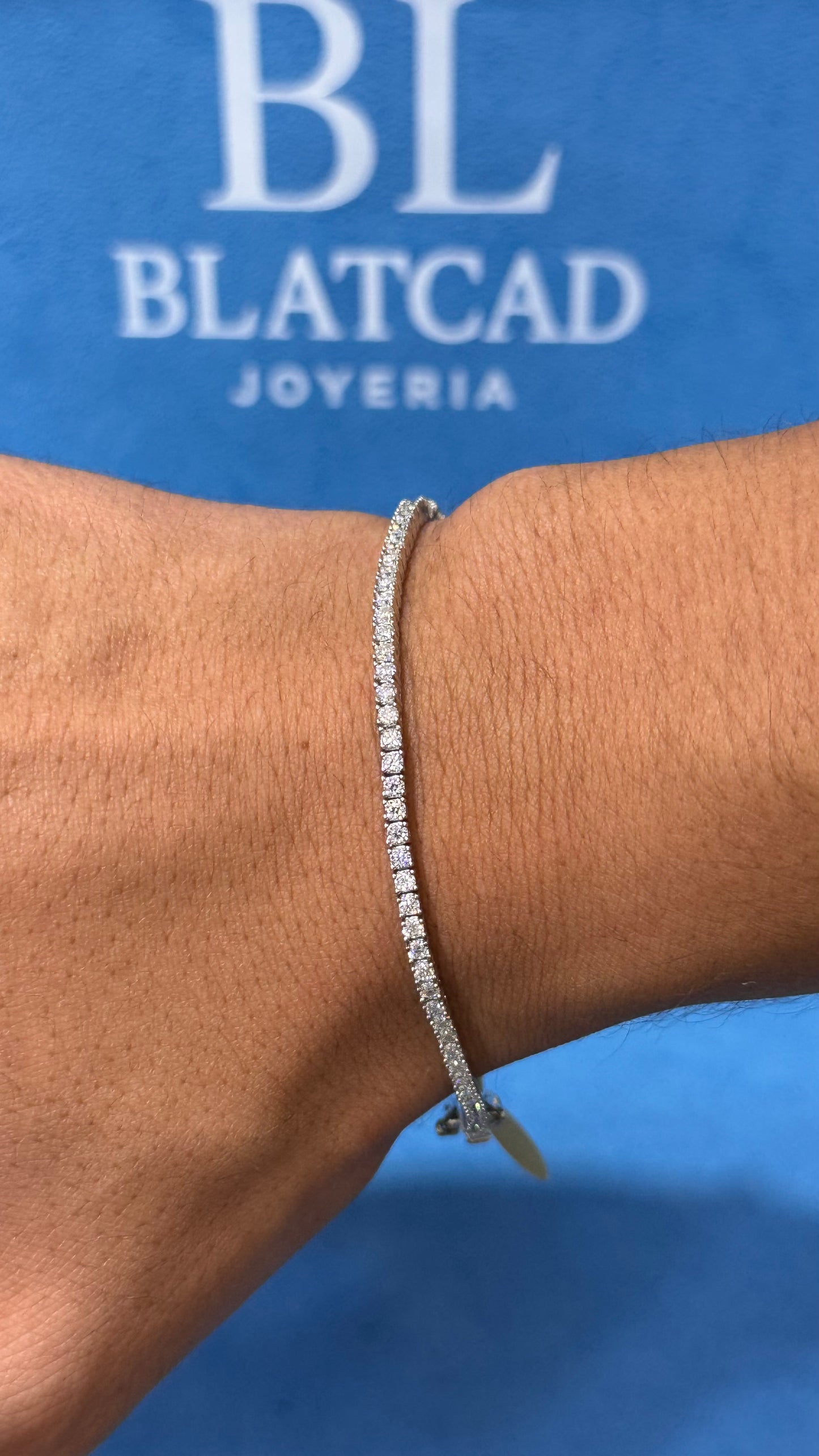 Pulso Tennis Moissanita Plata.925