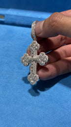 Dije Cruz Moissanita Plata.925