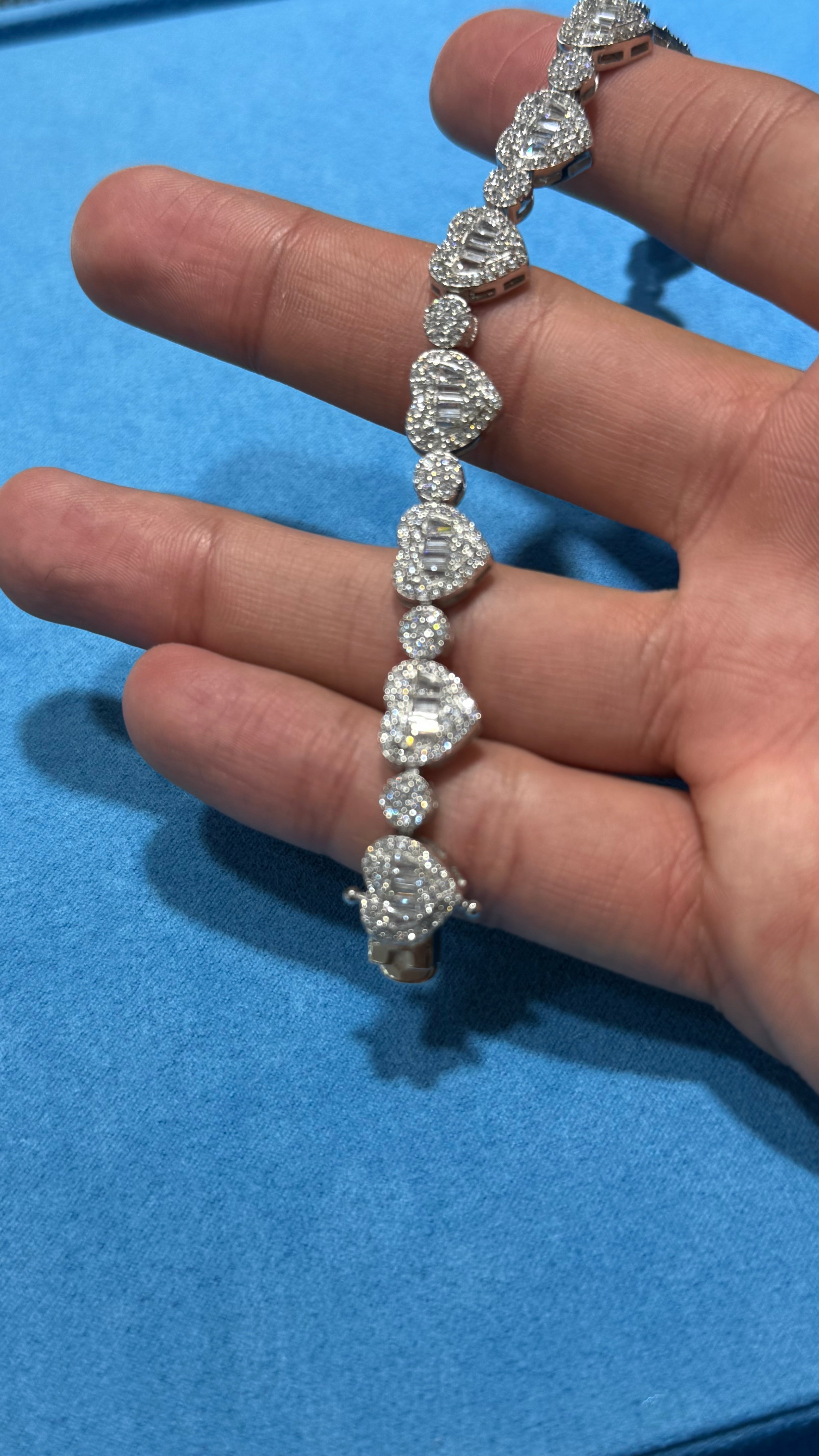 Pulso De corazones Plata.925