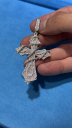 Dije CruzEsp Moissanita Plata.925