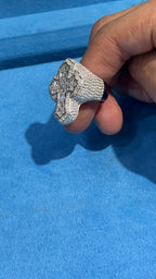 Anillos Cruz Moissanita Plata.925