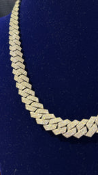 Cadena Miami Moissanita Plata.925