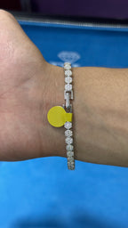 Pulso Circular Moissanita Plata.925