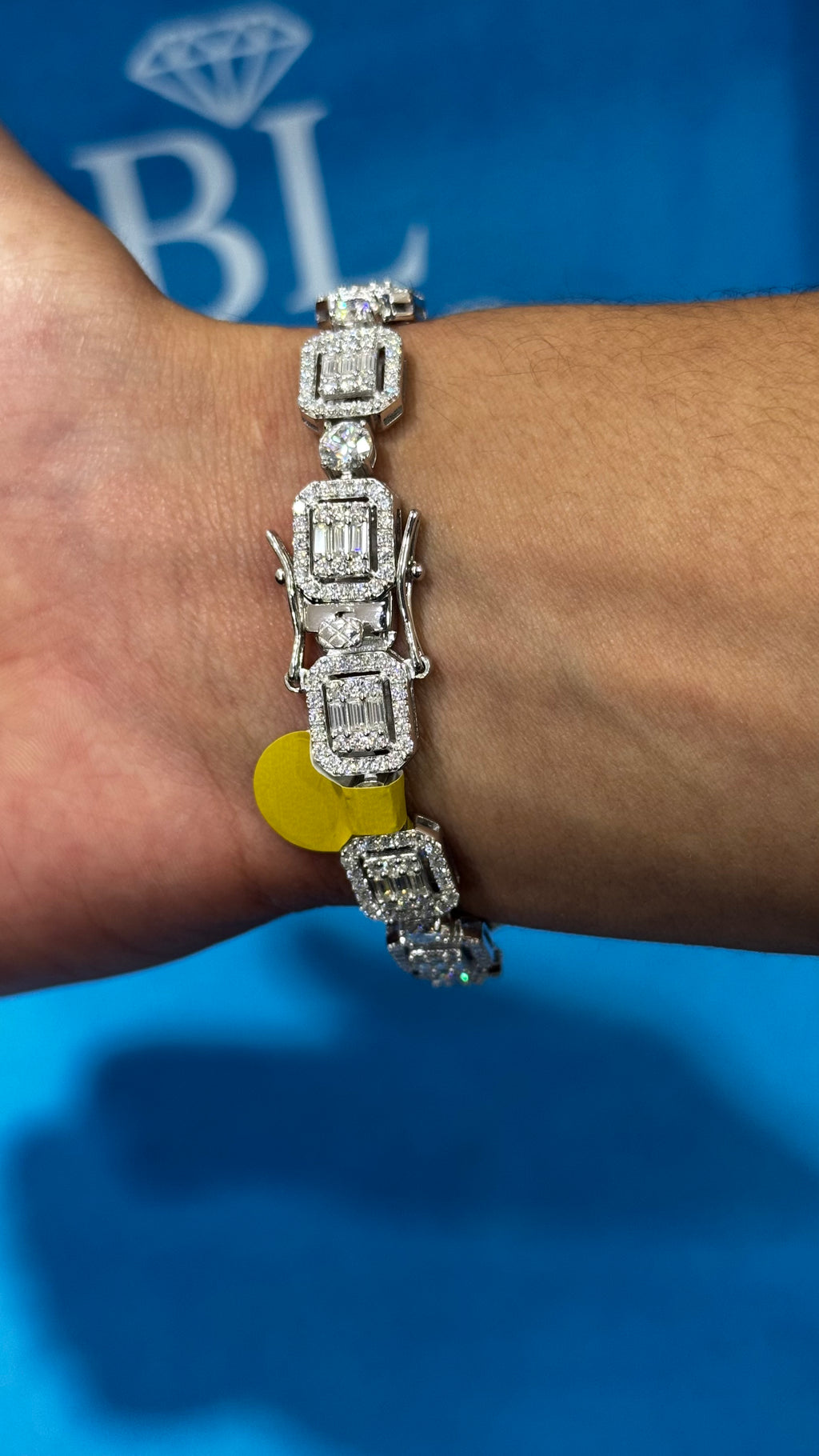 Pulso CuadrFlw Moissanita Plata.925