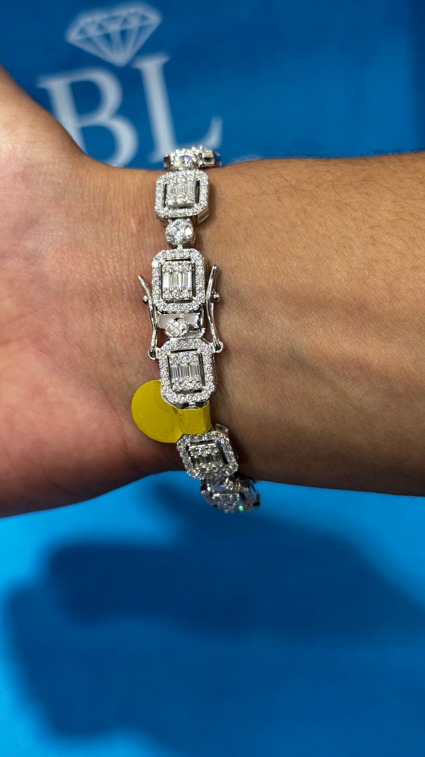 Pulso CuadrFlw Moissanita Plata.925