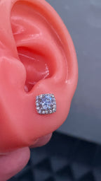 Aretes Cuadrados Plata.925