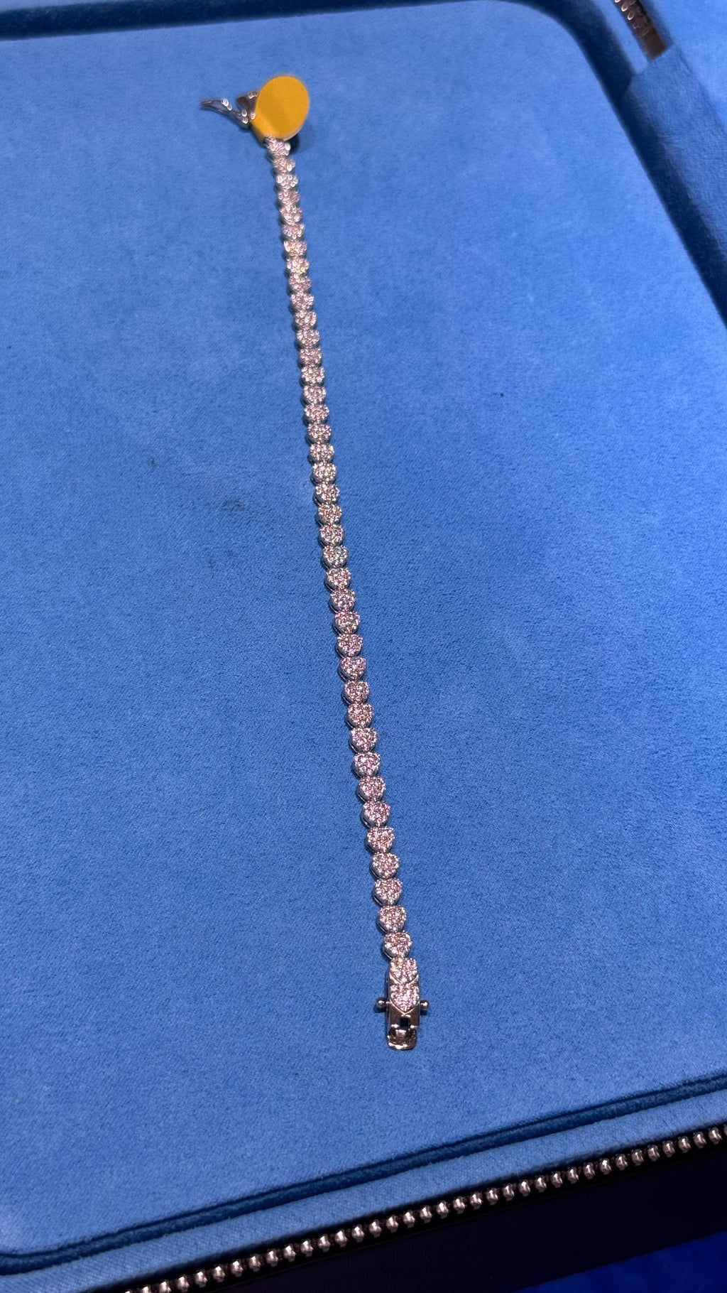 Pulso de corazones Moissanita Plata.925