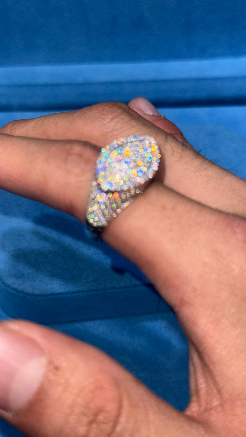 Anillo Ojo Moissanita Plata.925