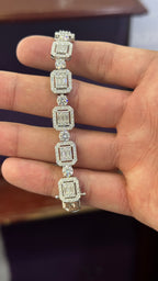 Pulso CuadrFlw Moissanita Plata.925