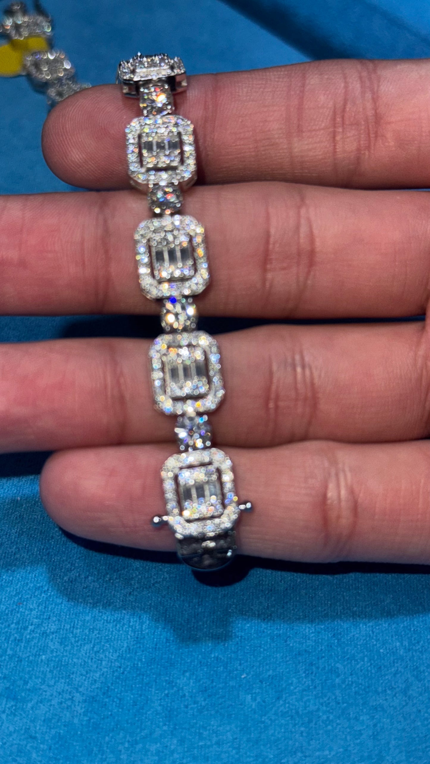 Pulso CuadrFlw Moissanita Plata.925