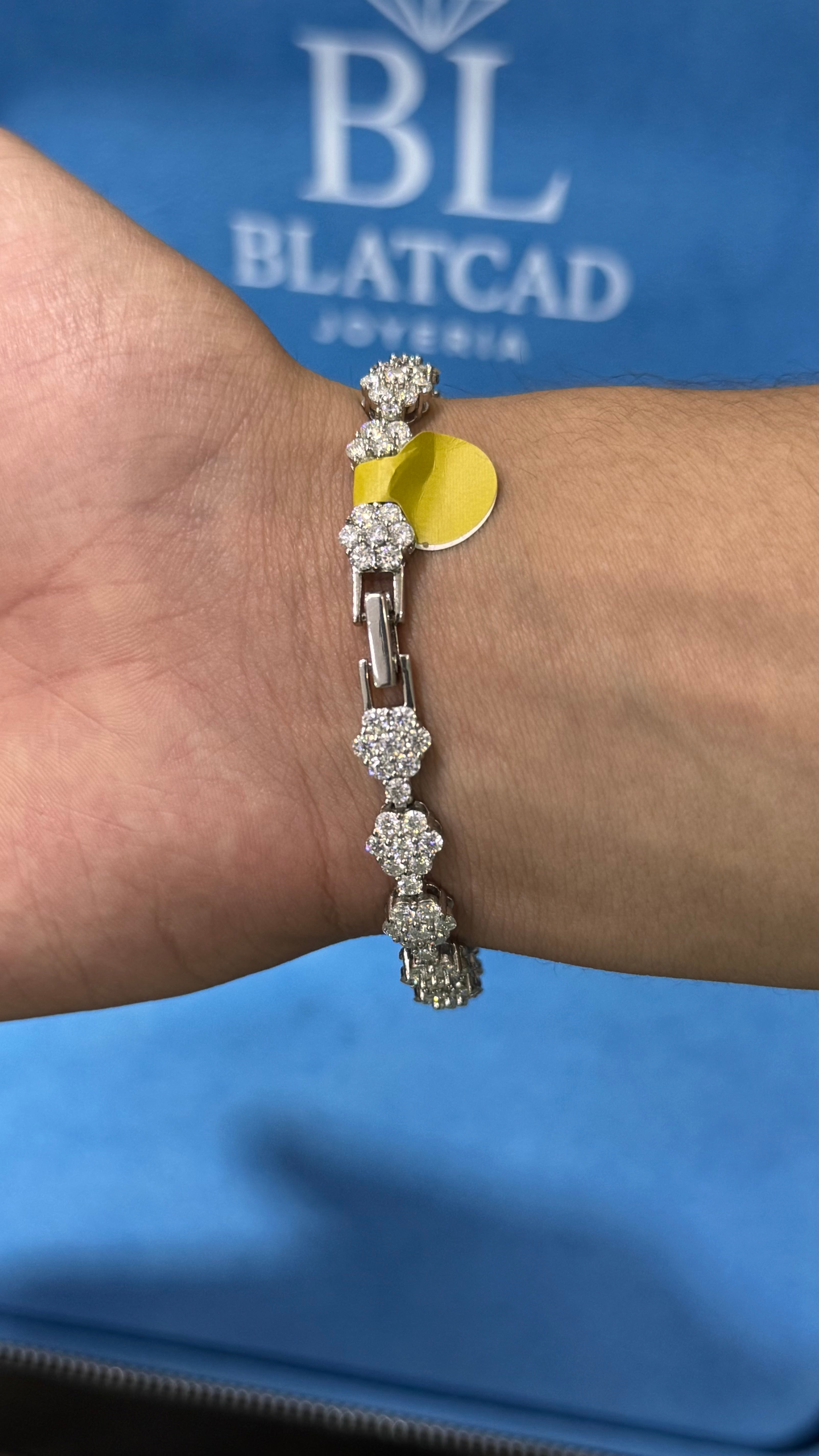 Pulso Crew Moissanita Plata.925