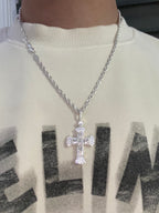 Twist And Cross Pendant Silver.925
