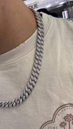 925 Silver Miami Baguette Chain