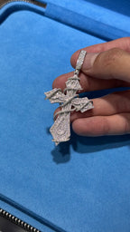 Dije CruzEsp Moissanita Plata.925