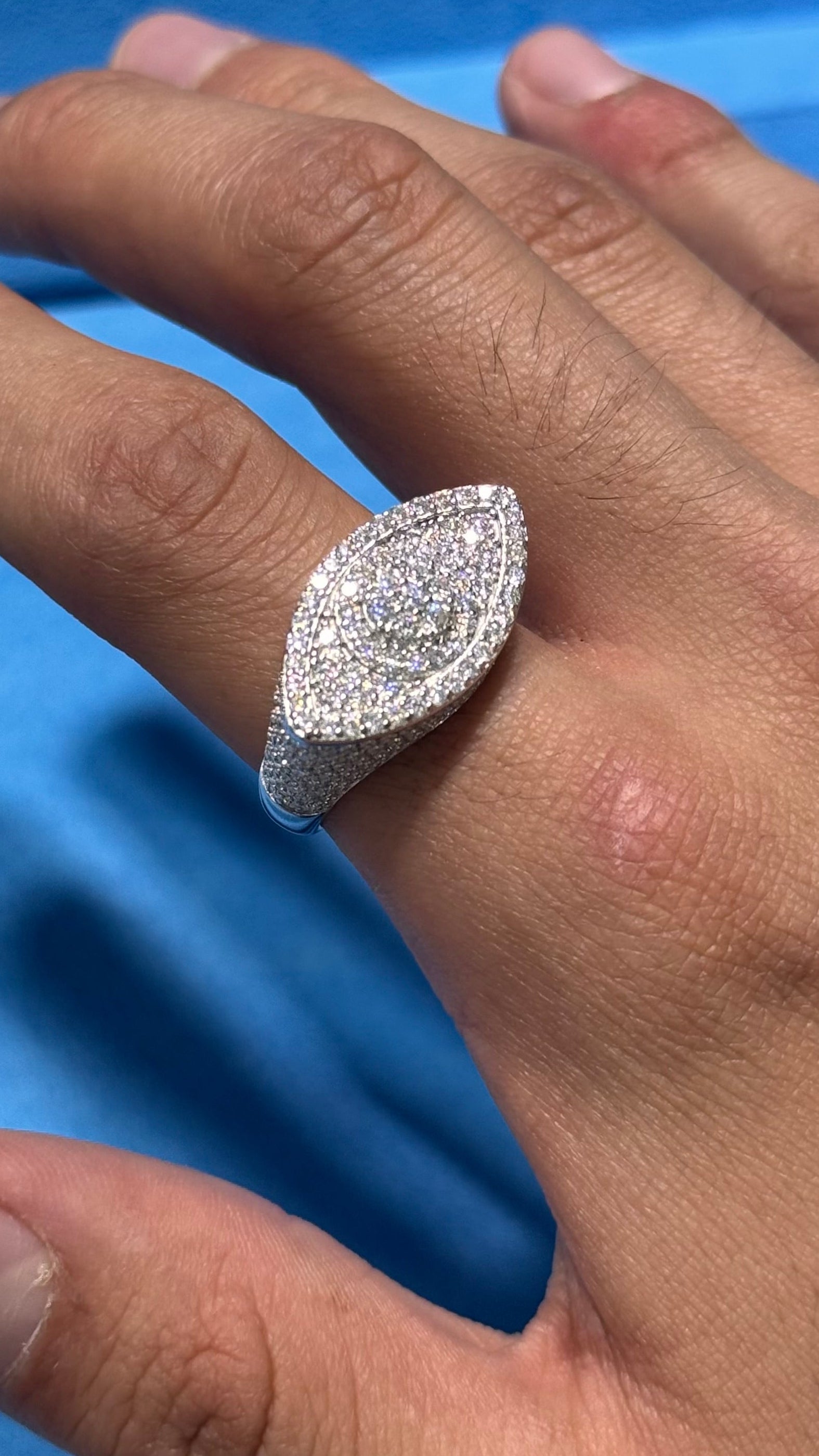 Anillo Ojo Moissanita Plata.925